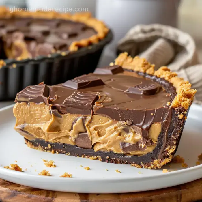 Tarta de Mantequilla de Cacahuete estilo Reese's