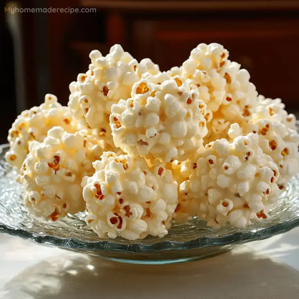 Bolitas de palomitas con malvavisco y jarabe de maíz