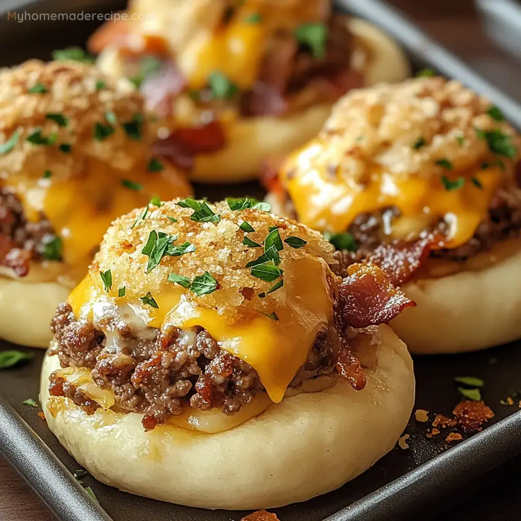 Bombas de carne y queso con ajo