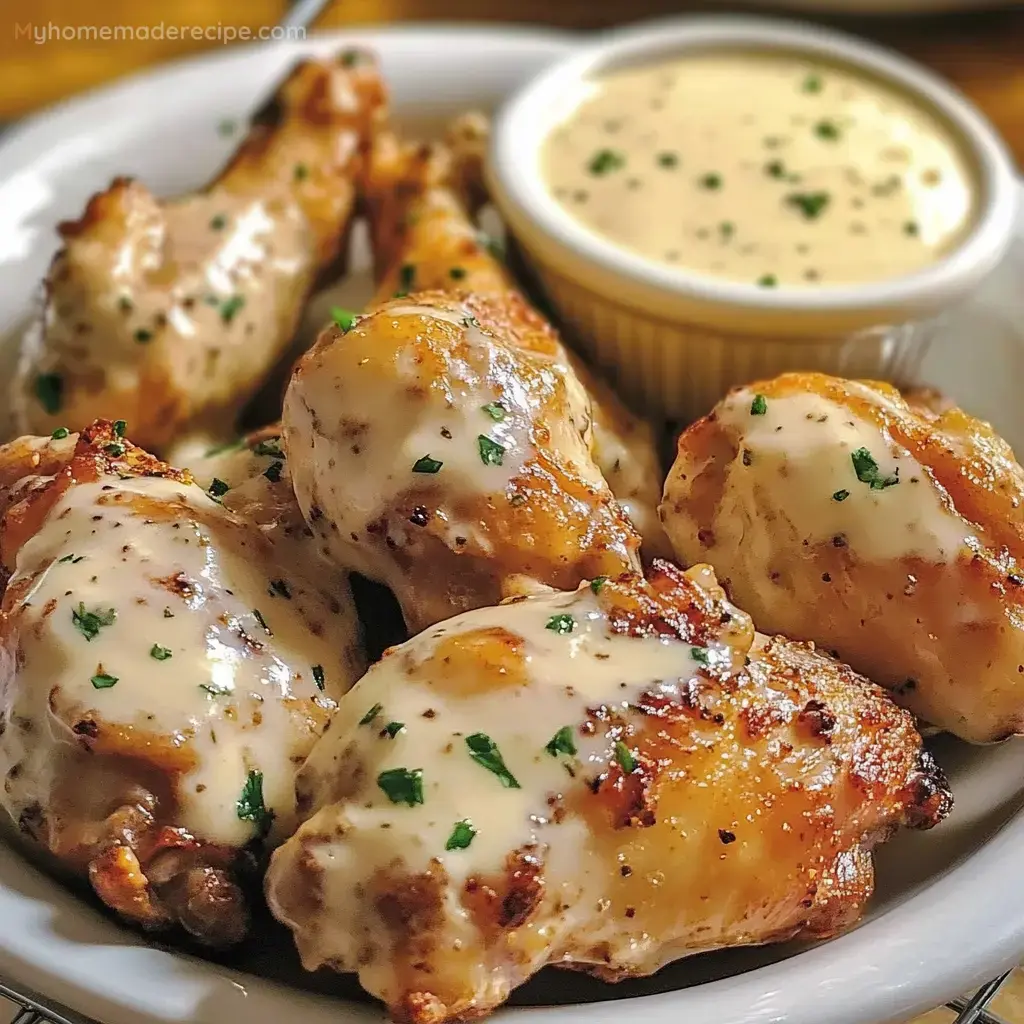 Alitas Alfredo de Pollo