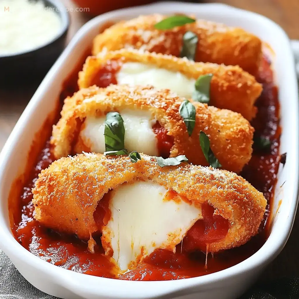 Rollos crujientes de pollo parmesano