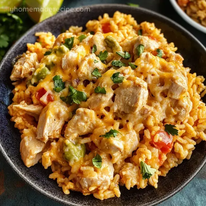 Pollo Loco Chicken with Queso and Rice
