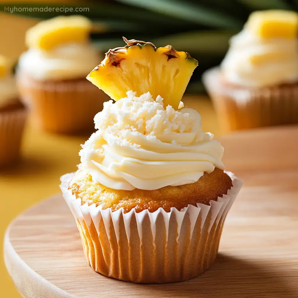 Sabrosos cupcakes de Piña Colada