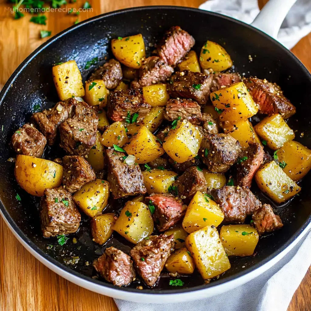 Steak con Mantequilla y Ajo y Papas