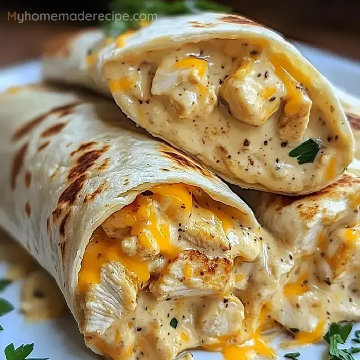 Tasty Garlic Chicken Wraps