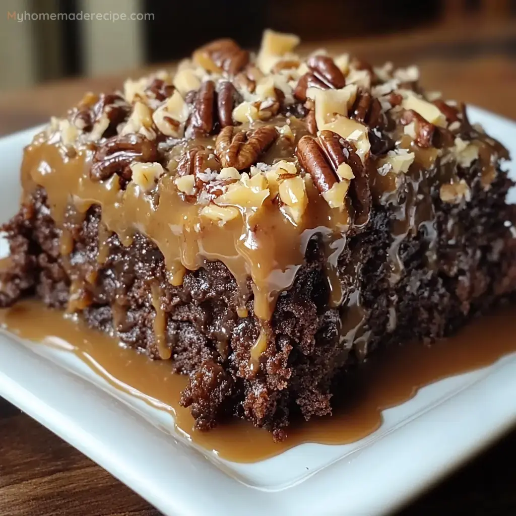 Chocolate Coconut Caramel Cake