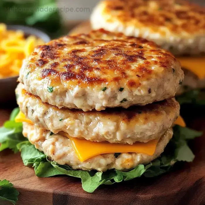 Chicken Cheddar Ranch Burgers