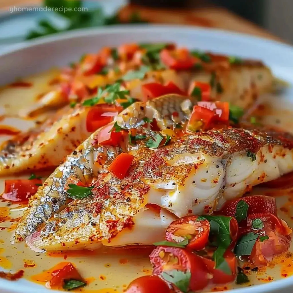 Huachinango con Salsa Criolla Cremosa