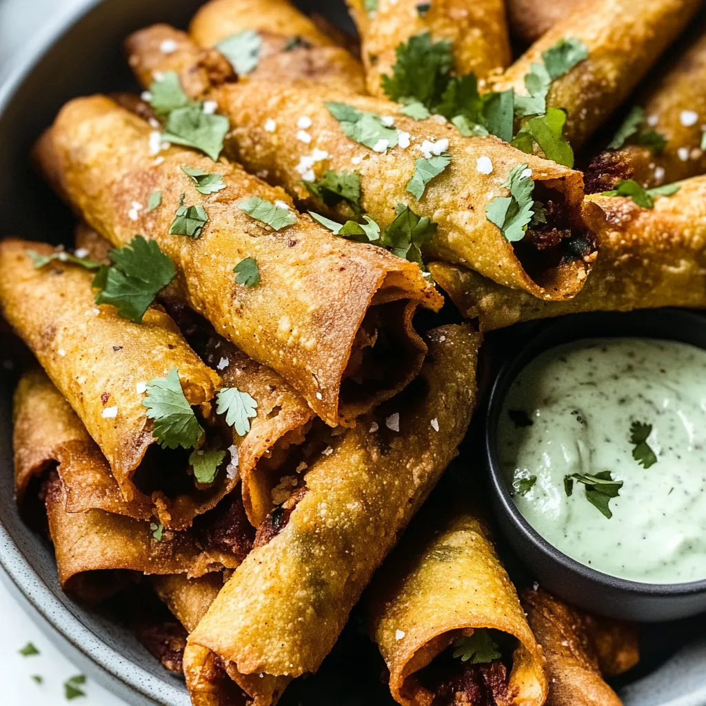 Taquitos Veganos Horneados Crujientes