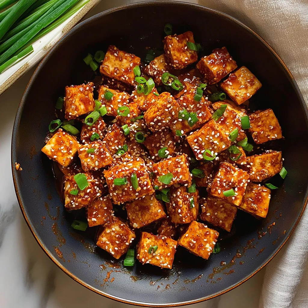 Delicioso Tofu Crujiente con Salsa Macha