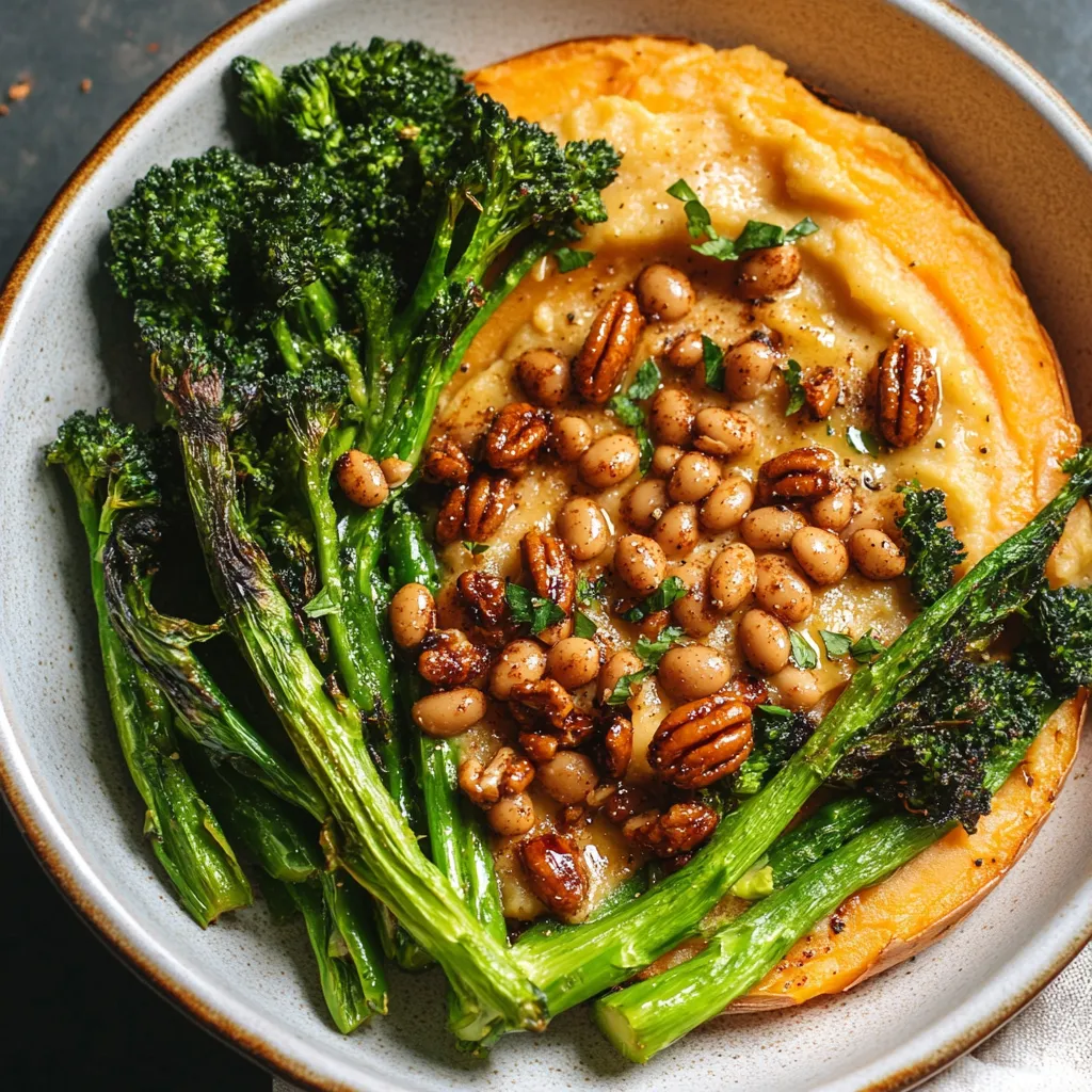 Plato de Puré de Camote con Miso y Tahini