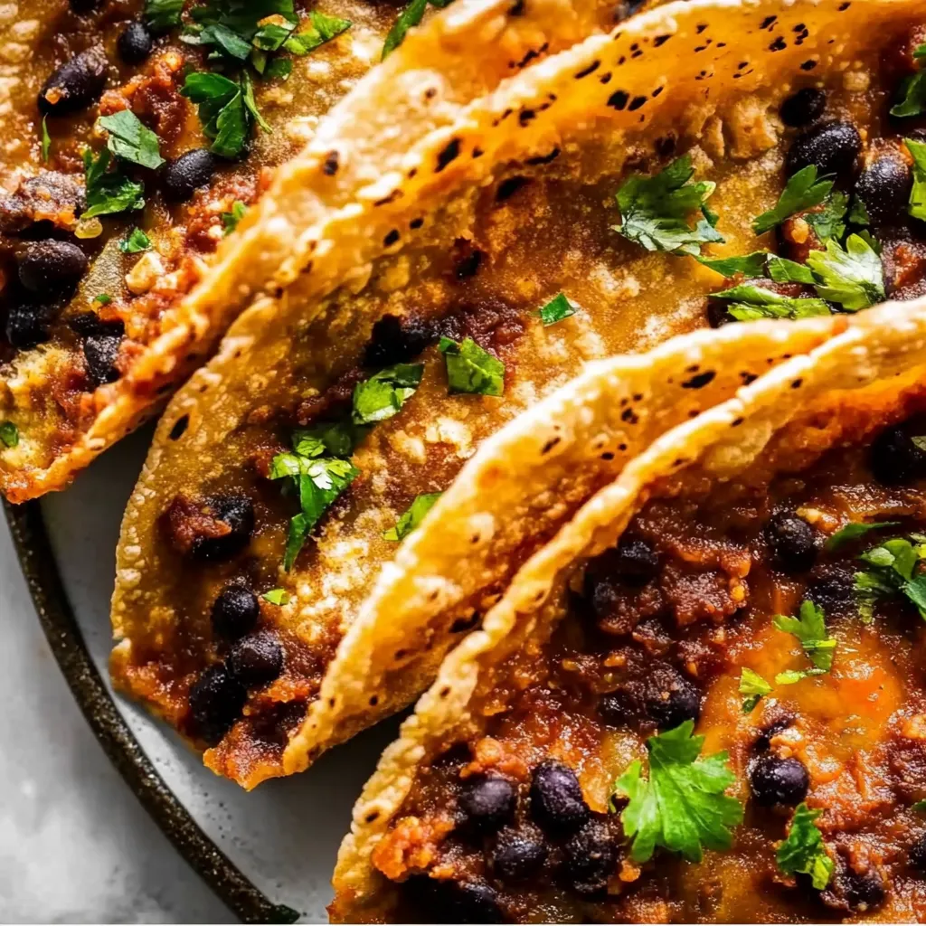 Tacos crujientes de frijoles