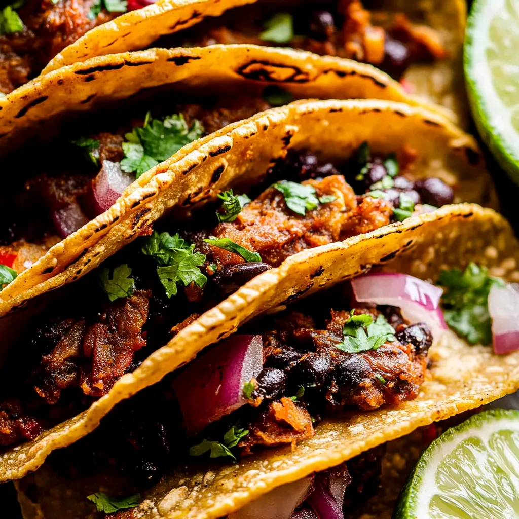 Receta de Tacos Crujientes de Frijoles Negros