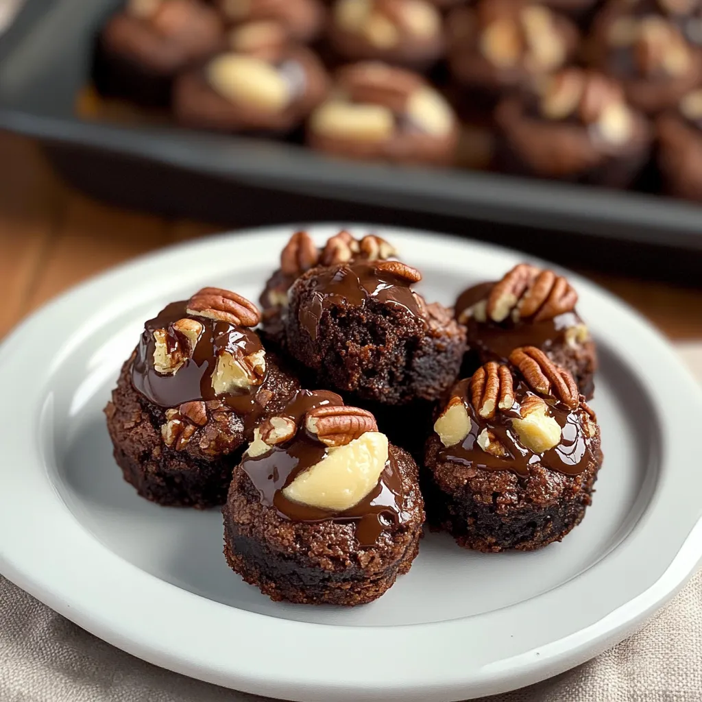 Bombas brownie de nuez pecana, una mezcla irresistible de dos postres clásicos.