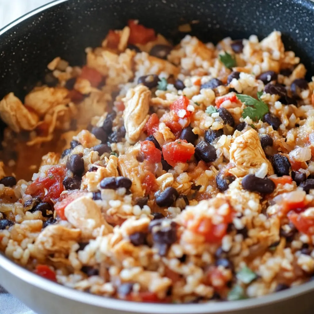 Tazón de Burrito de Pollo en Una Olla