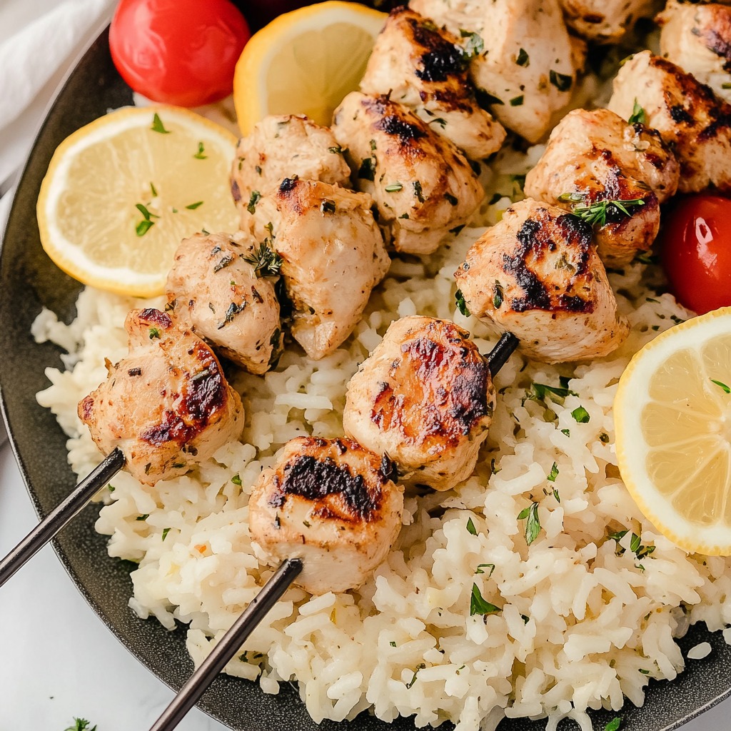 Receta de Pollo Souvlaki Griego