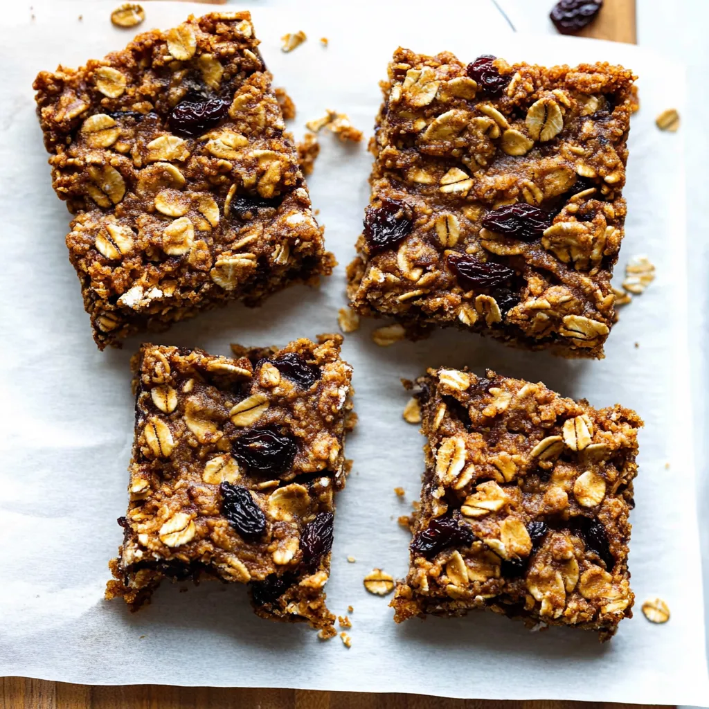 Barritas Saludables de Granola Suave tipo Galleta de Avena y Pasas