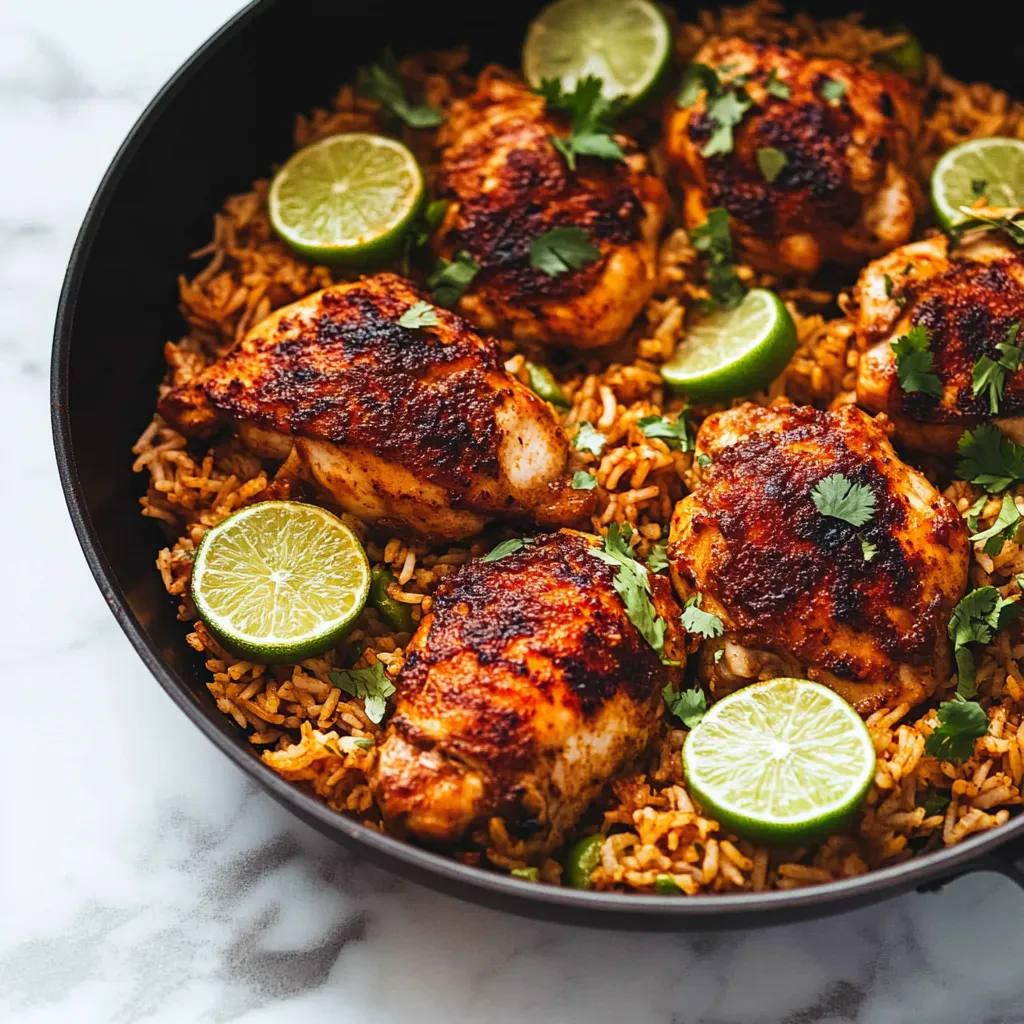 Deliciosa Receta de Pollo al Limón con Arroz en Una Sartén