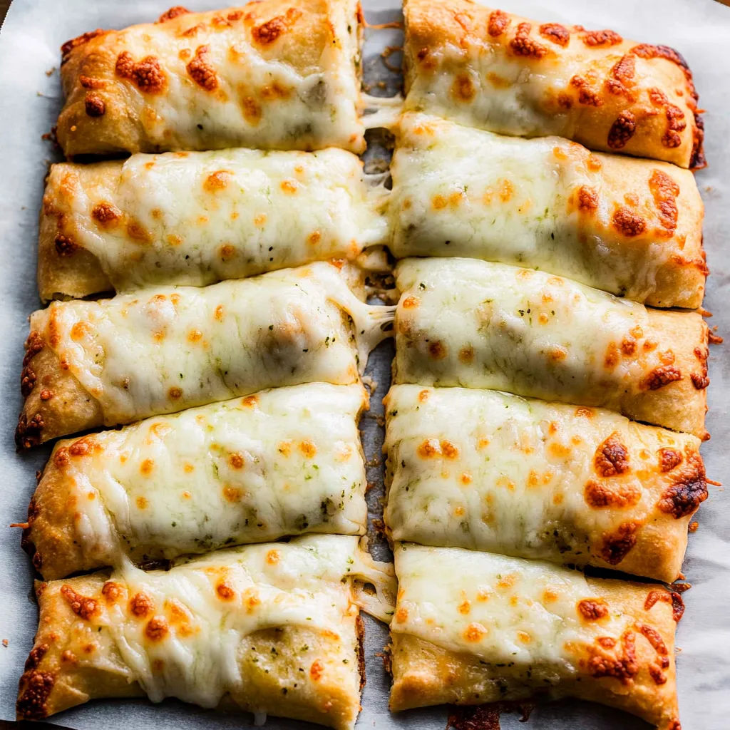 Palitos de Pan con Queso hechos con masa para pizza