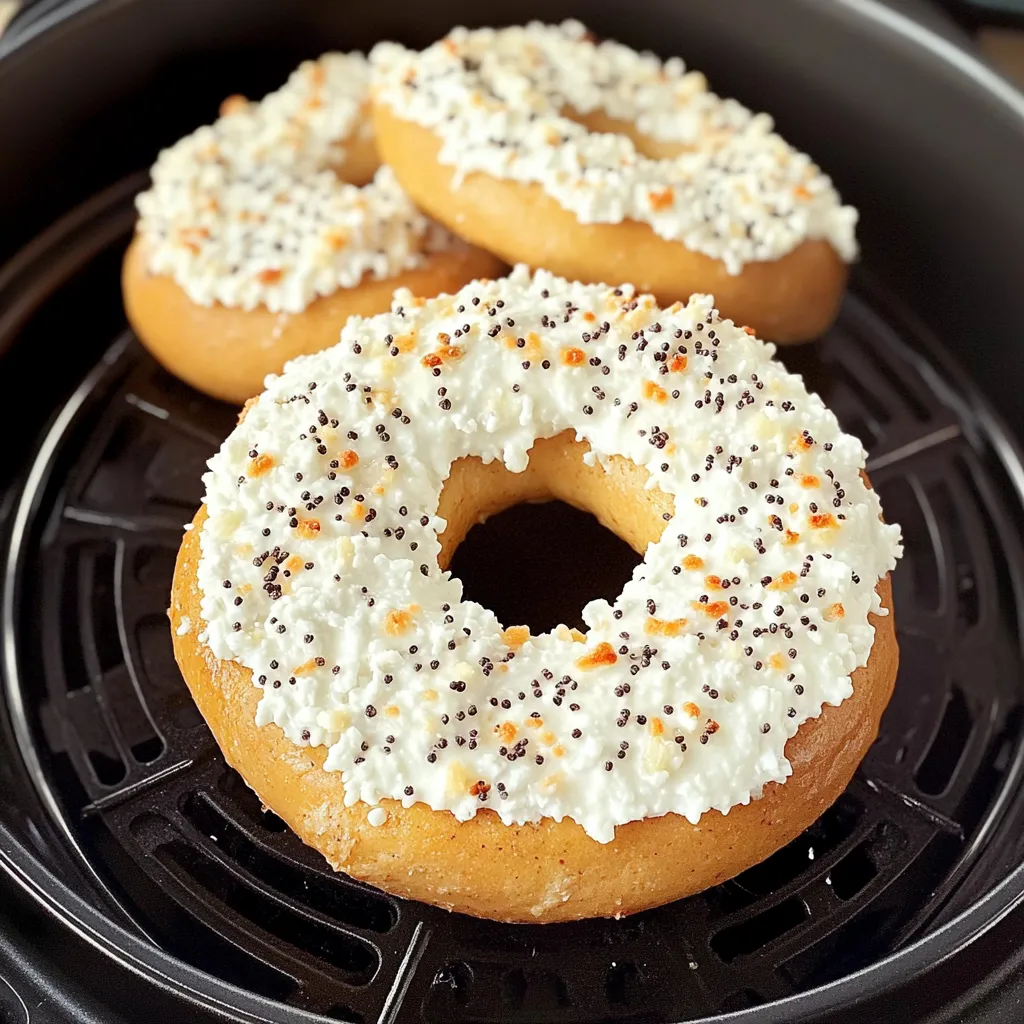 Bagels Proteicos de Requesón en Freidora de Aire