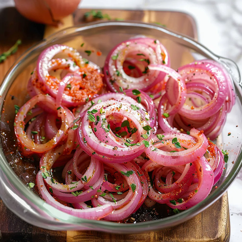 Cebollas con zumaque, perfectas para dar un toque cítrico a ensaladas y wraps.