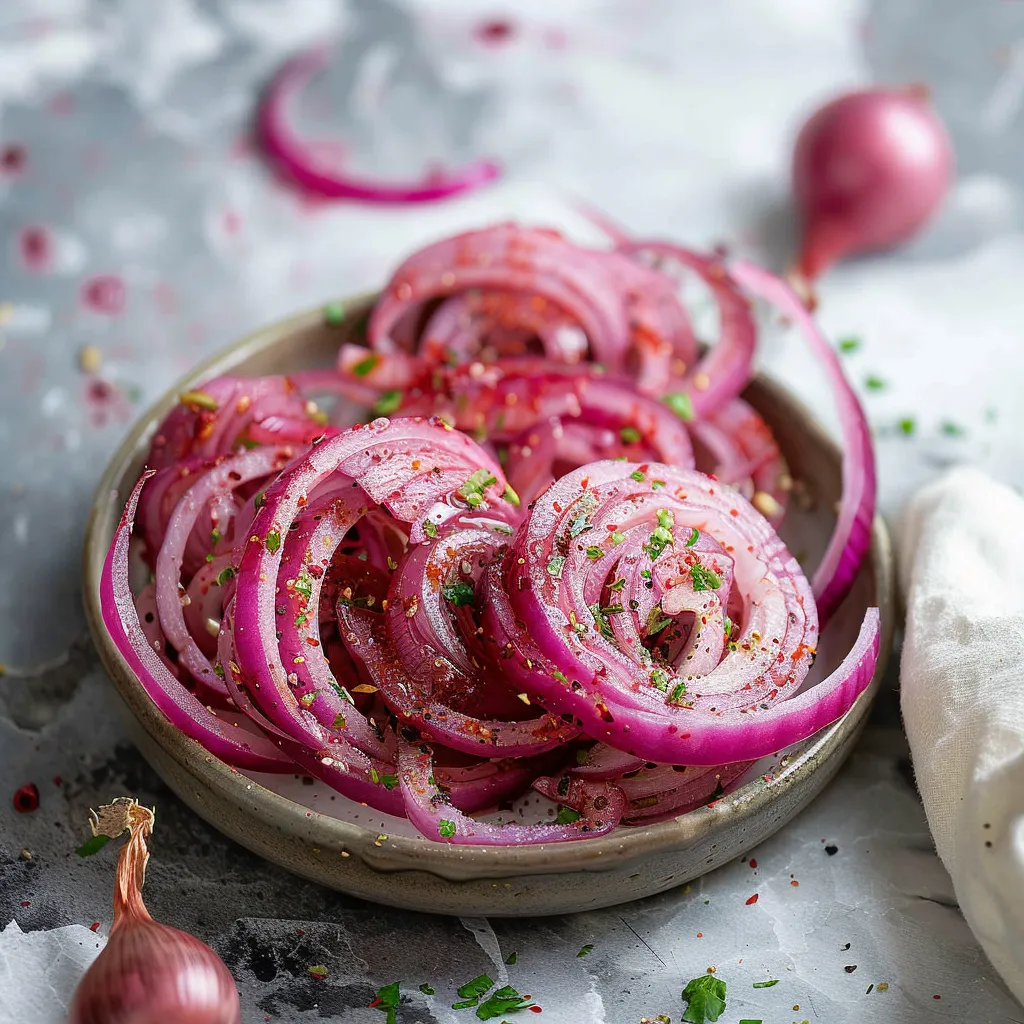 Cebollas con zumaque, un acompañamiento rápido y delicioso para comidas de inspiración mediterránea.