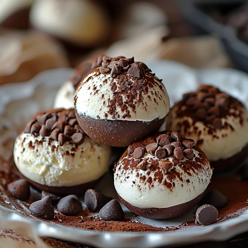 Trufas de tiramisú, un delicioso postre sin hornear inspirado en el clásico italiano.