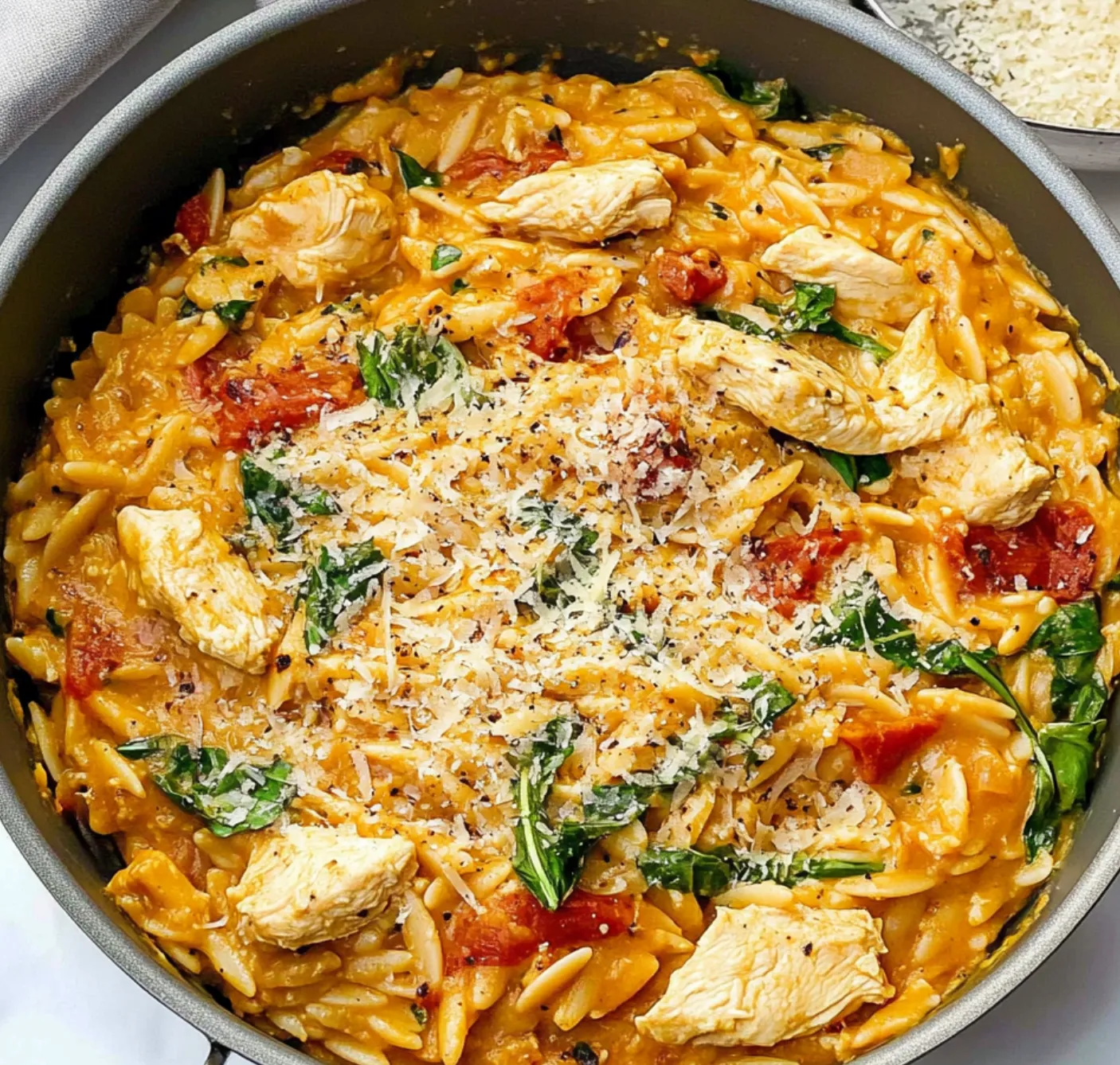 Receta Pollo a la Toscana con Orzo