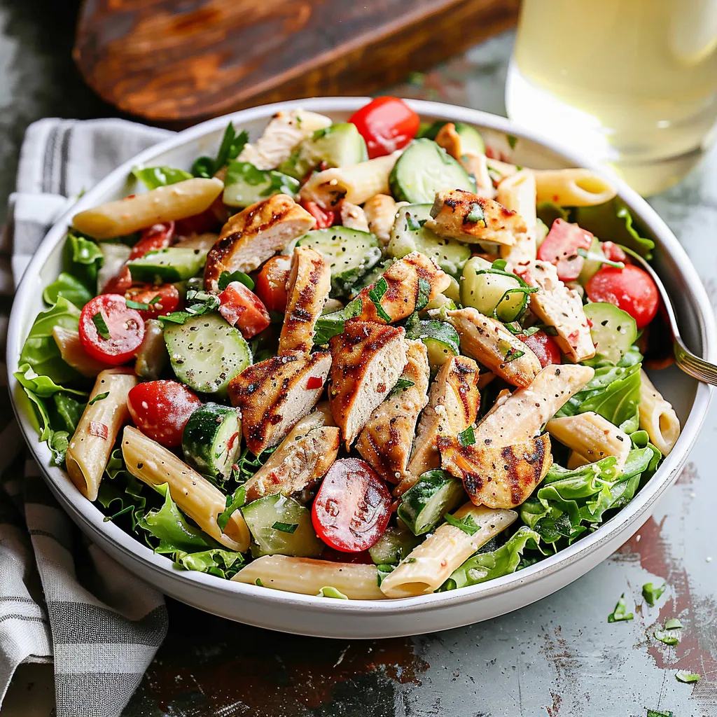 Ensalada de Pasta César con Pollo