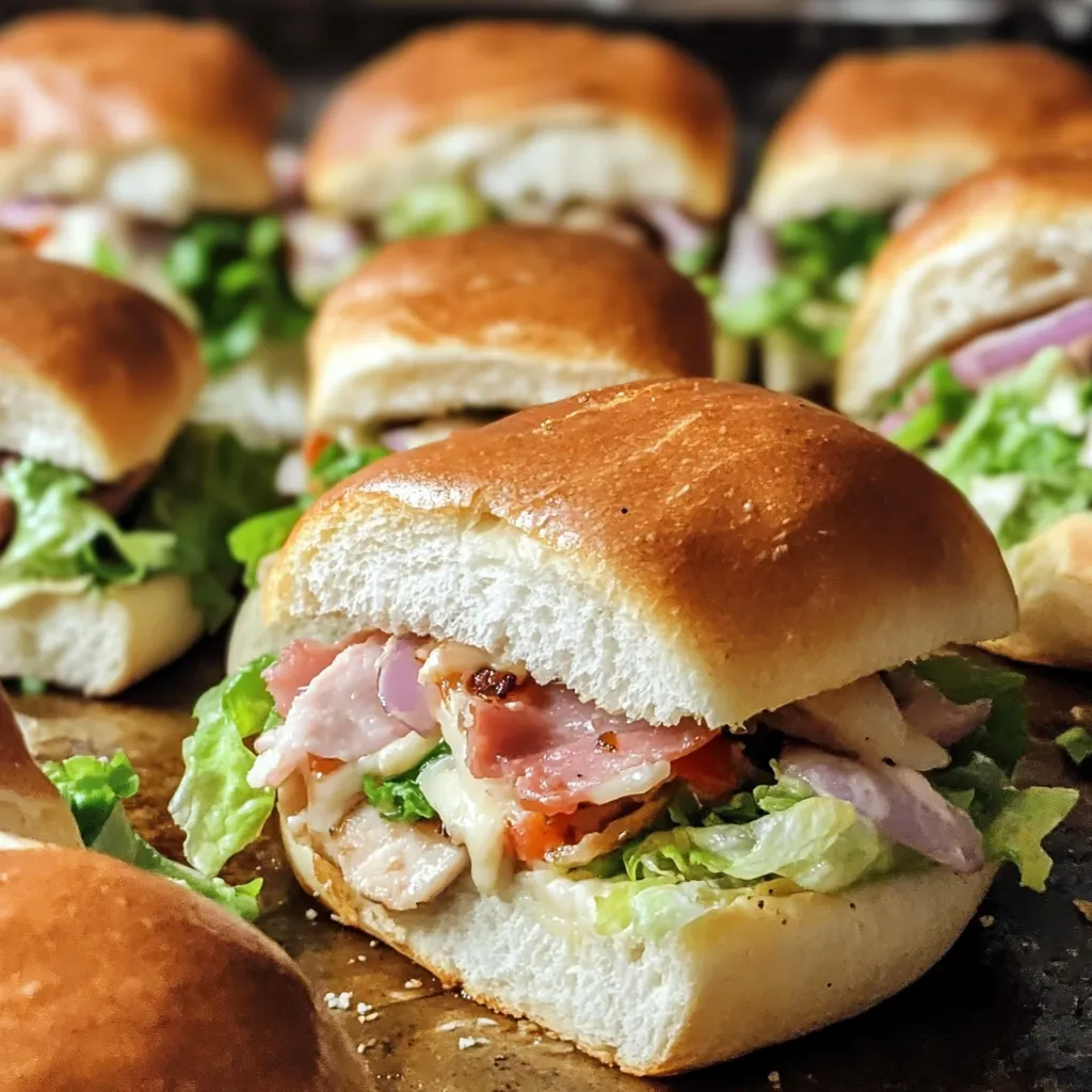 Deliciosos mini sandwiches italianos