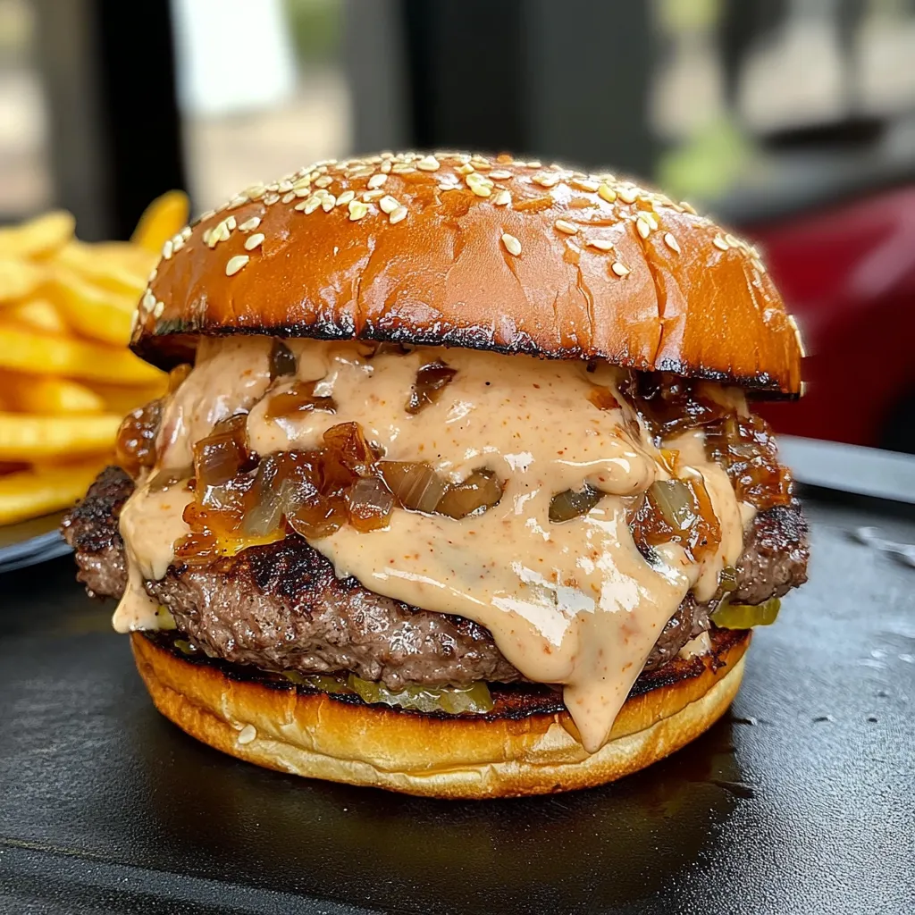 Smash Burgers con Queso y Salsa de Tocino Receta