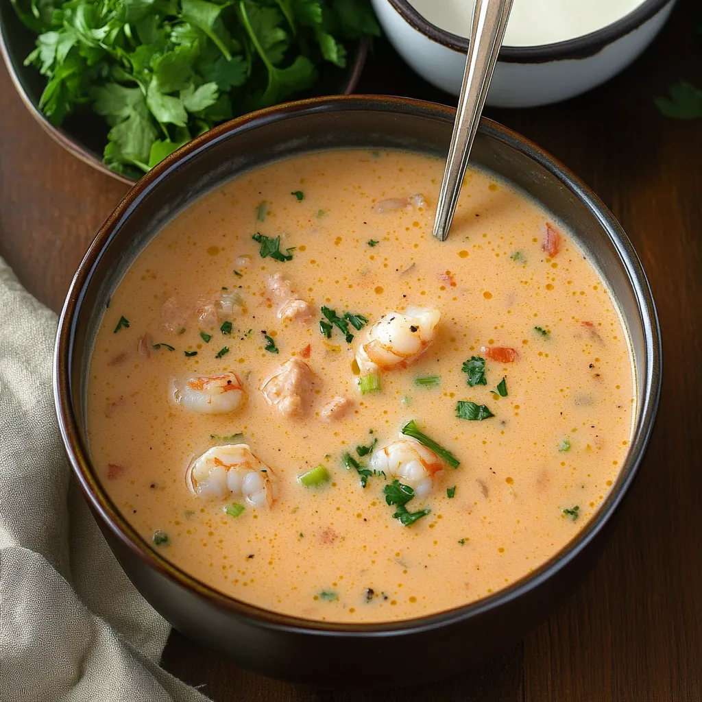 Receta de Bisque Cremosa de Cangrejo y Camarón