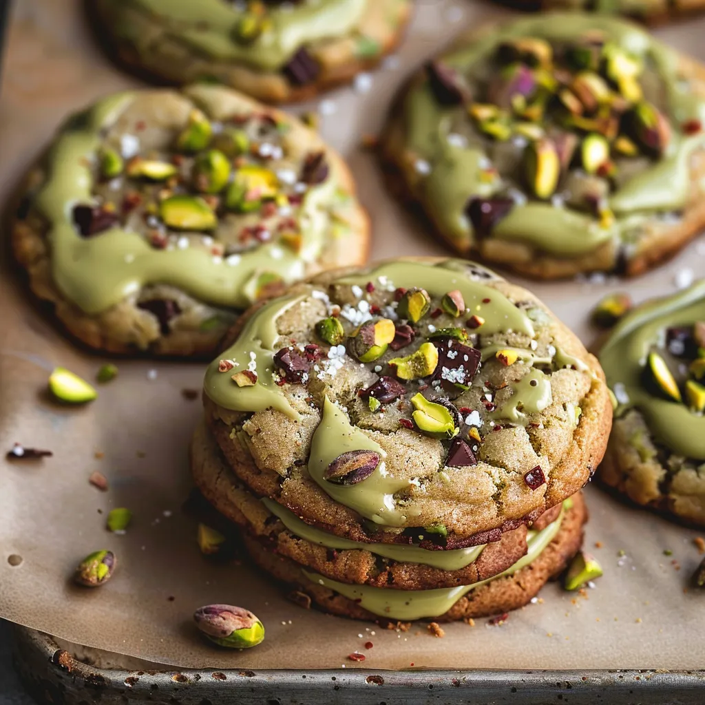 Galletas suaves rellenas de pistache, ideales para cualquier ocasión.