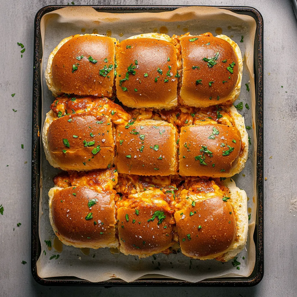 Receta de Mini Sándwiches de Pollo Buffalo