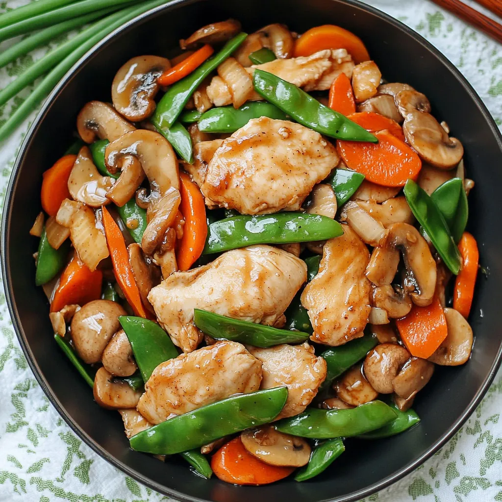 Pollo con Champiñones estilo casero