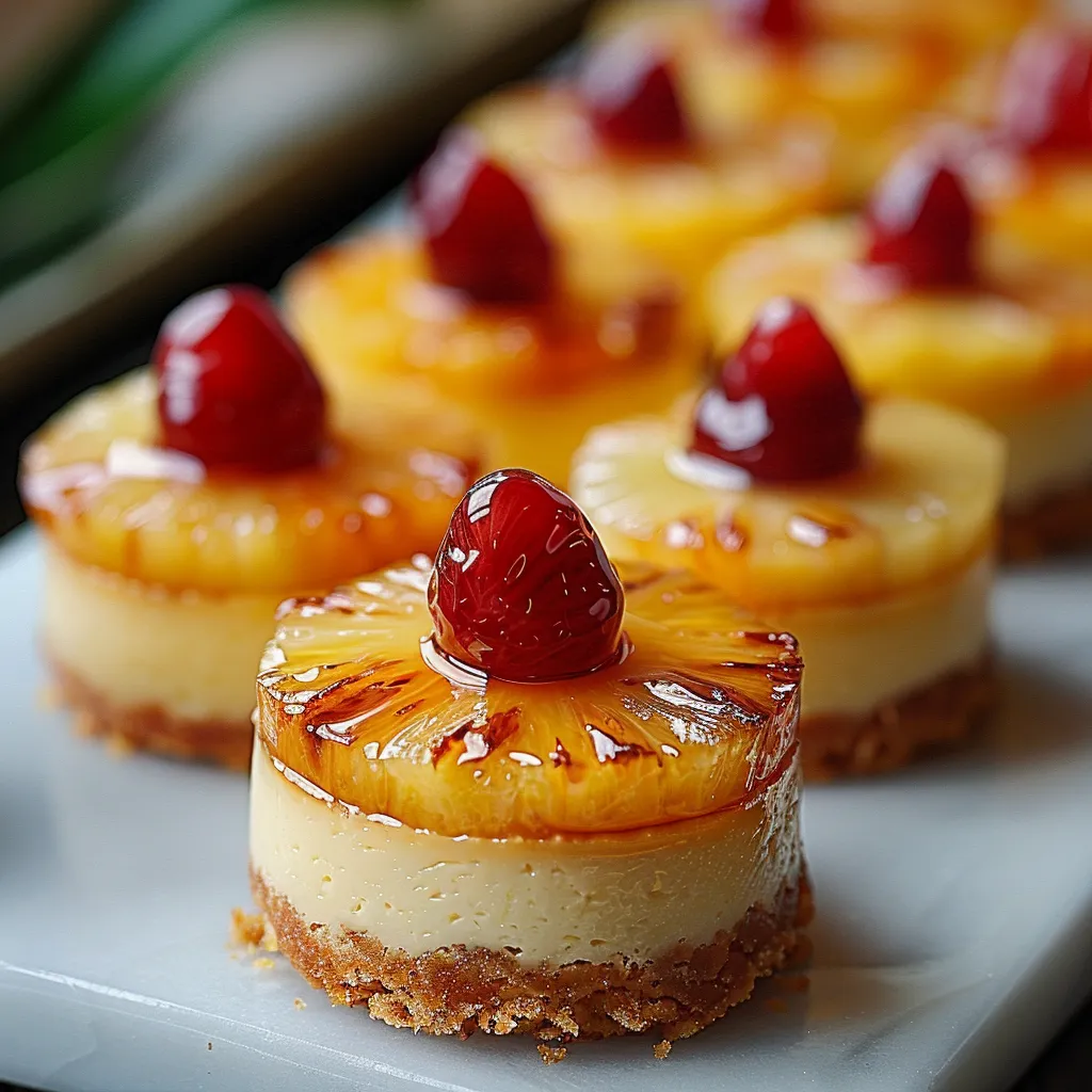 Mini Cheesecakes de Piña al Revés