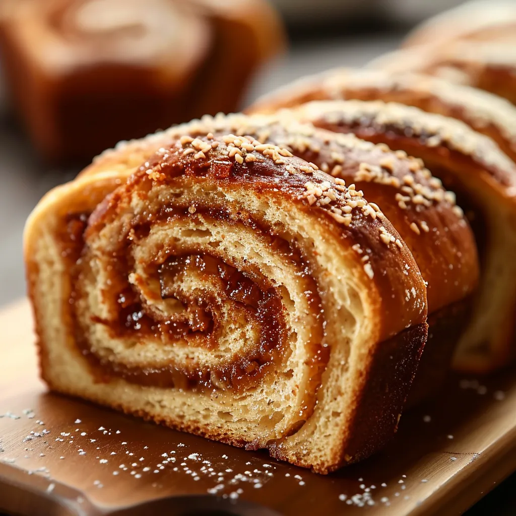 Un delicioso pan con un espiral en la superficie, listo para disfrutar.