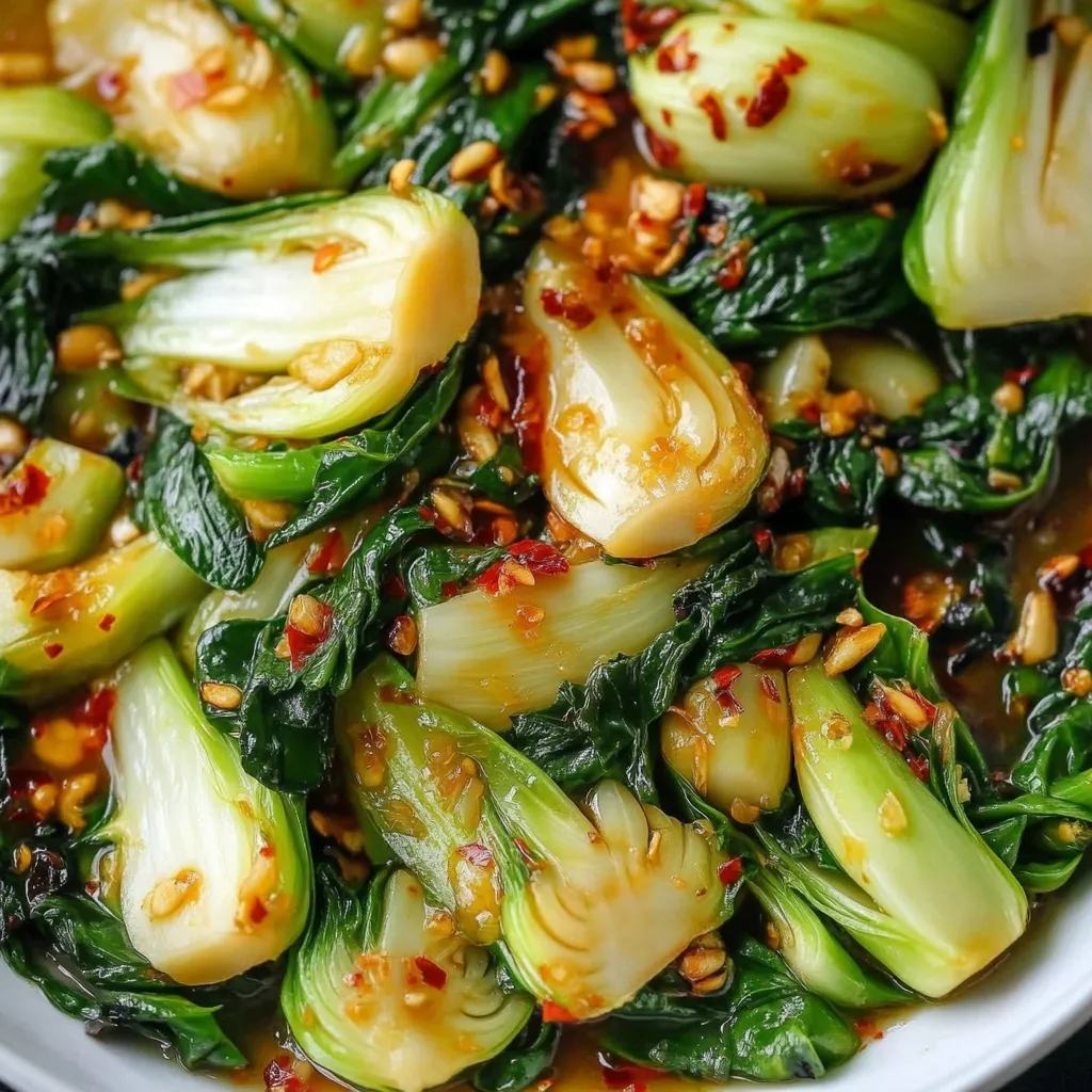 Un plato con verduras, entre ellas brócoli, cubiertas en una salsa.